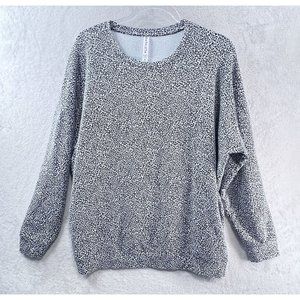 Athleta Black and White Speckled Sweatshirt